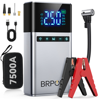 Car Jump Starter Air Pump 4 in 1 Portable Air Compressor Battery Booster With Power Bank LED Light EVA Bag For 12V Cars