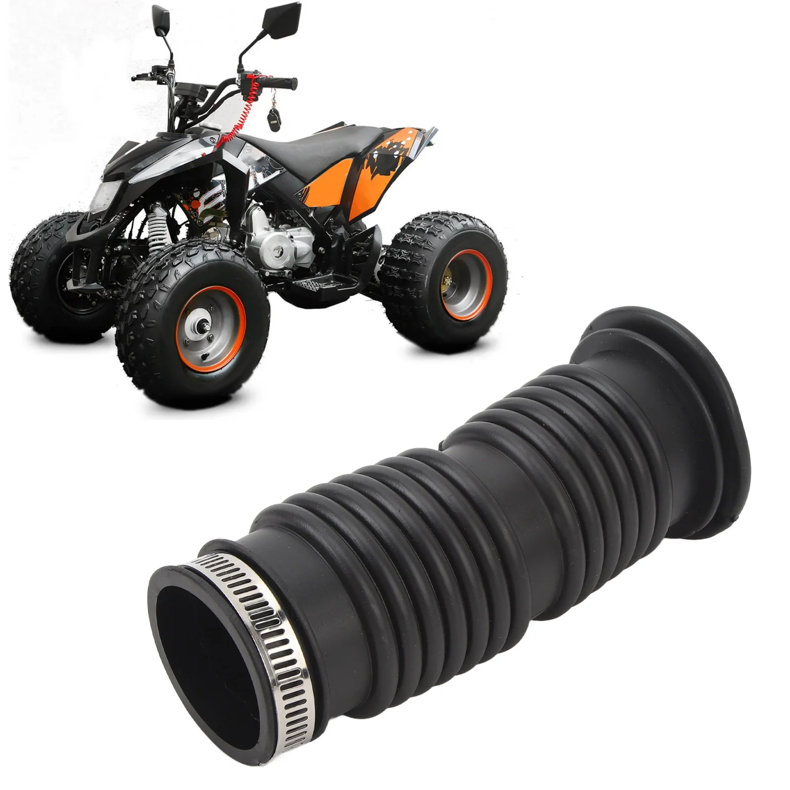 Air Cleaner Intake Tube Heat Resistant Air Filter Cleaner Hose Tube For GY6 150cc ATV Go Kart Scooter Moped Quad