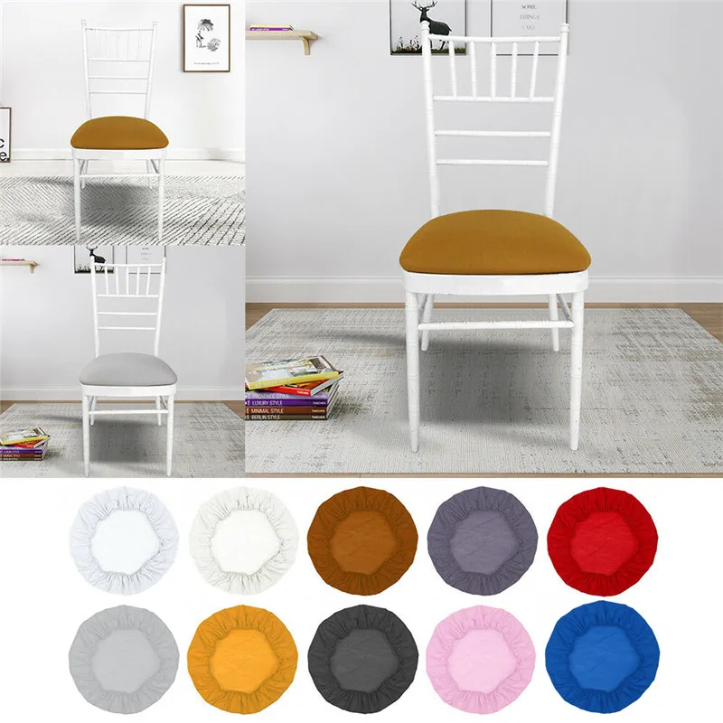 Round Stool Chair Cover Waterproof Pump Chair Protector Bar Salon Small Round Seat Cushion Sleeve Dust Cloth Home Textile