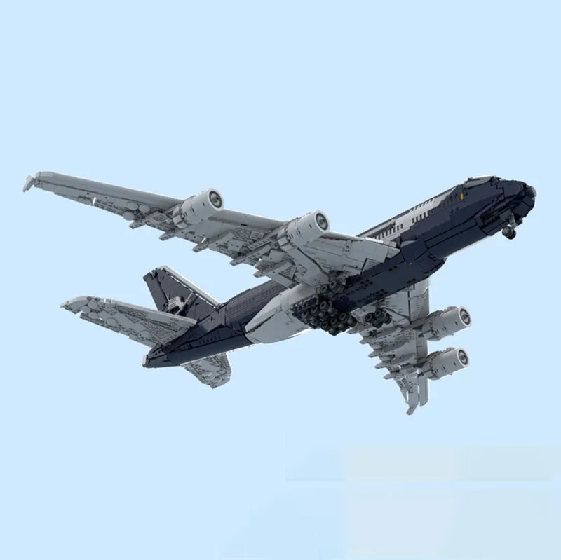 Exquisite New MOC Building Block Model 100th Anniversary Celebration Colorful Airbus A380 Modular Children's Toy Gift DIY Set