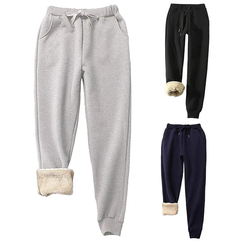 Sherpa Lined Sweatpants Winter Leggings for Fleece Lined Comfy Fleece Jogger Athletic Sweatpants Winter Warm Track Pants