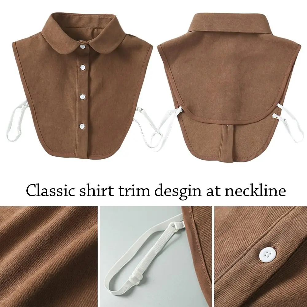 Fashion Fake Collar Blouse Vintage Detachable Shirt False Collar Lapel Blouse Top Women Clothes Accessories