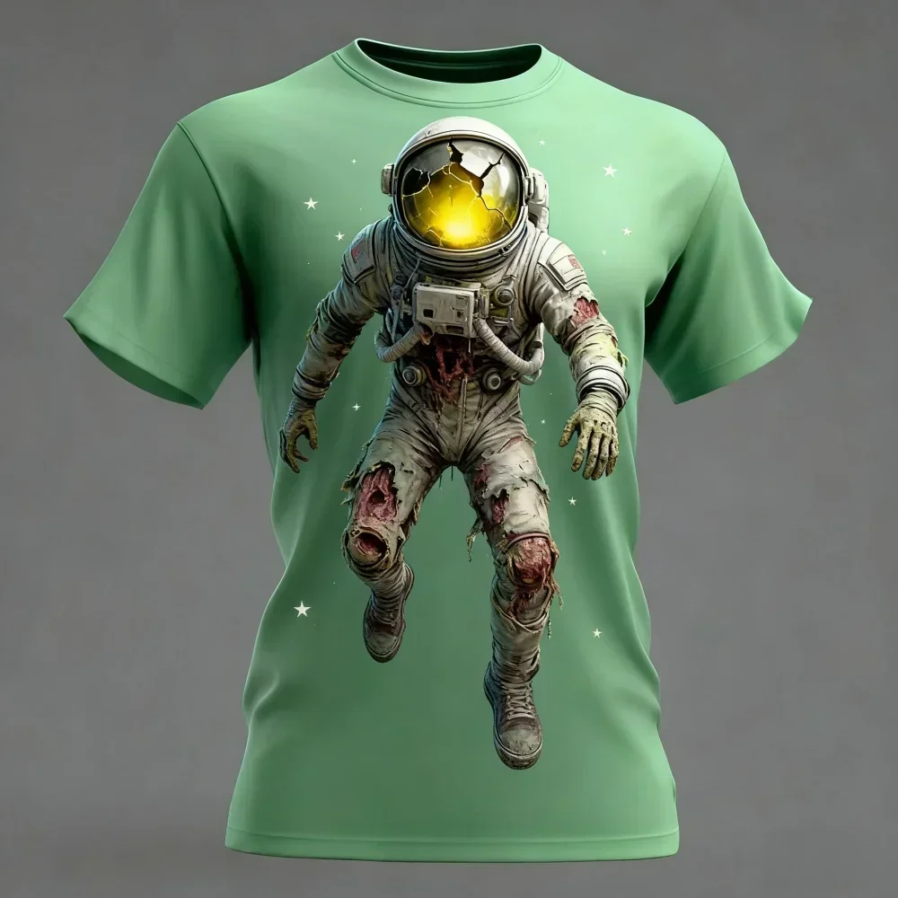 Halloween Kreatives Horror-Zombie-3D-Druck-T-Shirt für Männer und Frauen, modisches Street-Party-Casual-Familienfreundliches Kurzarm-T-Shirt – Detail 10