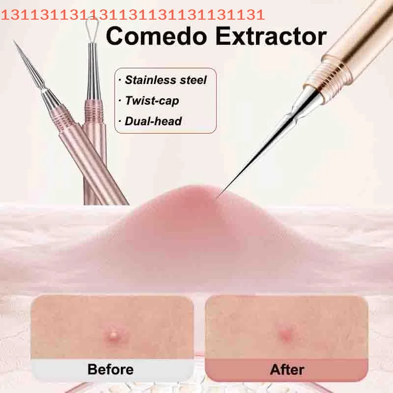 1 Pcs Face Skin Care Pore Cleaner Stainless Steel Blackhead Comedone Extractor Acne Pimple Blemish Remover Tool