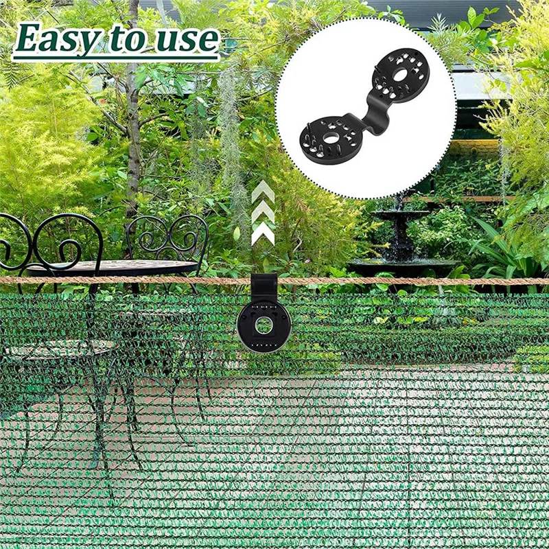 

AB08-Sun Shade Net Clip Garden Tools Greenhouse Shade Cloth Fix Clamp Plastic Grommet Fence Netting Installation Hook