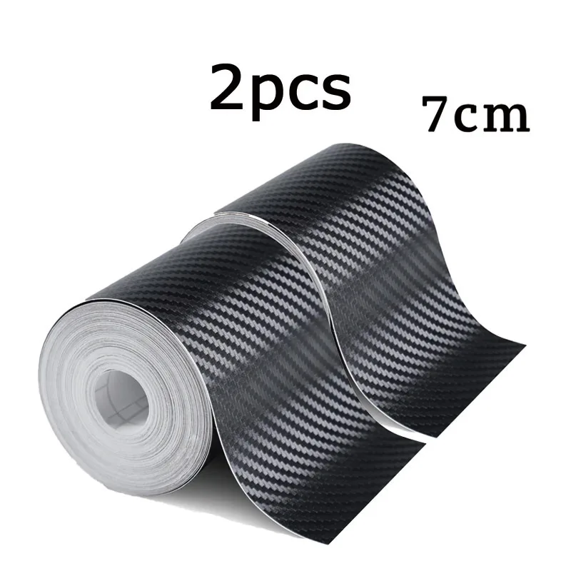 1-5m Nano Koolstofvezel Auto Tape Sticker Deur Spiegel Plakken Protector Strip DIY Bescherming Beschermfolie Waterdichte lijm