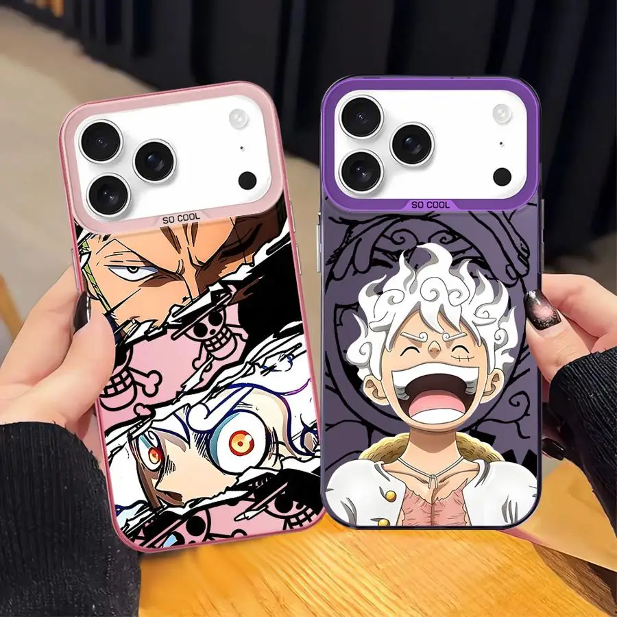 One Piece Luffy Zoro Back Phone Cover Case for iPhone 16 17 Pro Max 17Air 16e 13 XR 15 Plus 14 12 11 XS