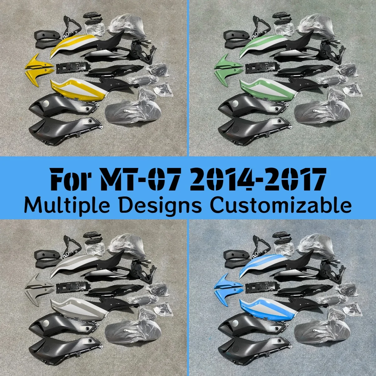 For YAMAHA FZ-07 MT-07 2014 2015 2016 2017 High Quality Fairings MT07 14 15 16 17 Injection Bodywork Fairing Kit