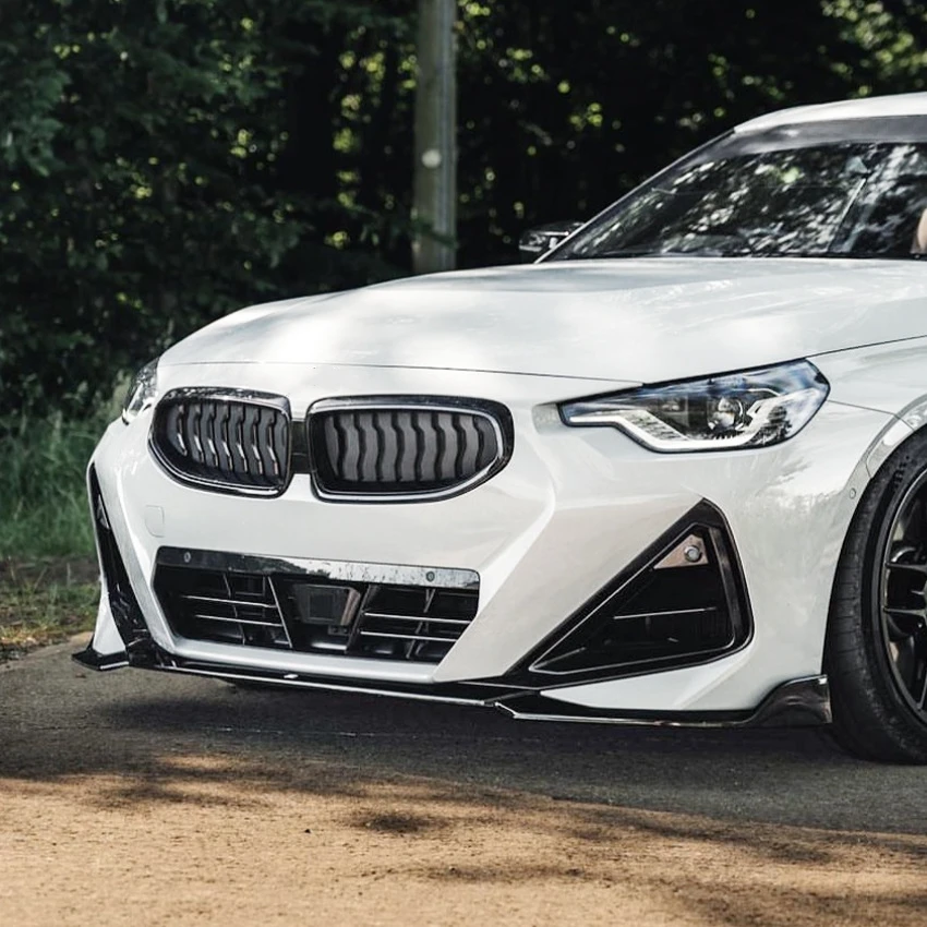 BMW 2 시리즈 G42 218i 220i 220d 230i 쿠페 M 스포츠 2022 2023 2024 프론트 범퍼 립 턱 스포일러 스플리터 디퓨저 바디킷 썸네일 4