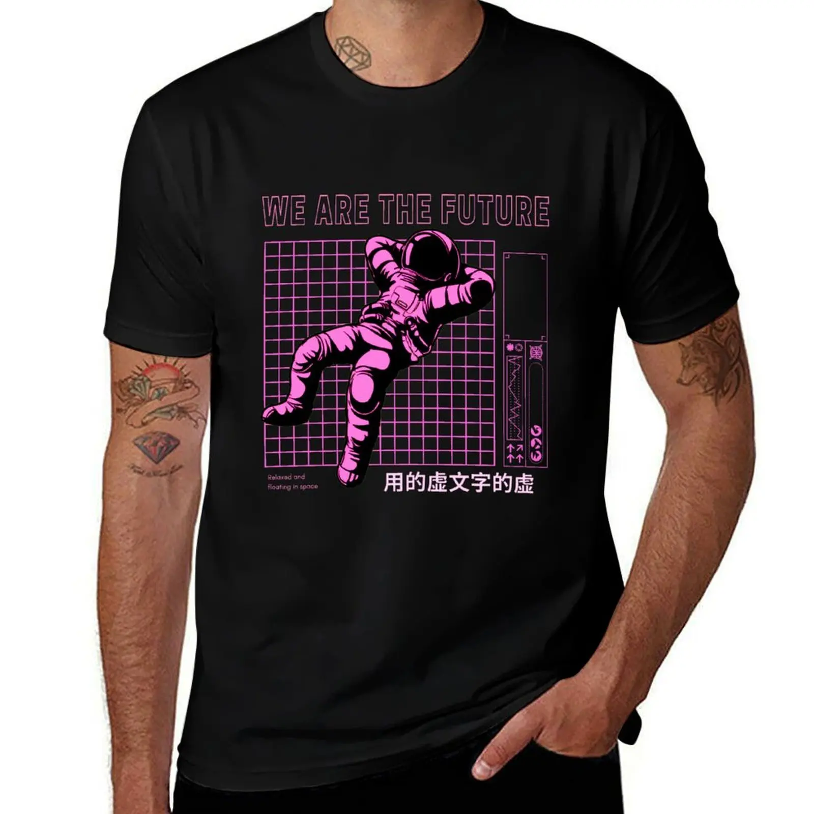 

astronaut is the future relaxation pink T-Shirt graphics quick-drying anime Louboutins plain black t shirts men