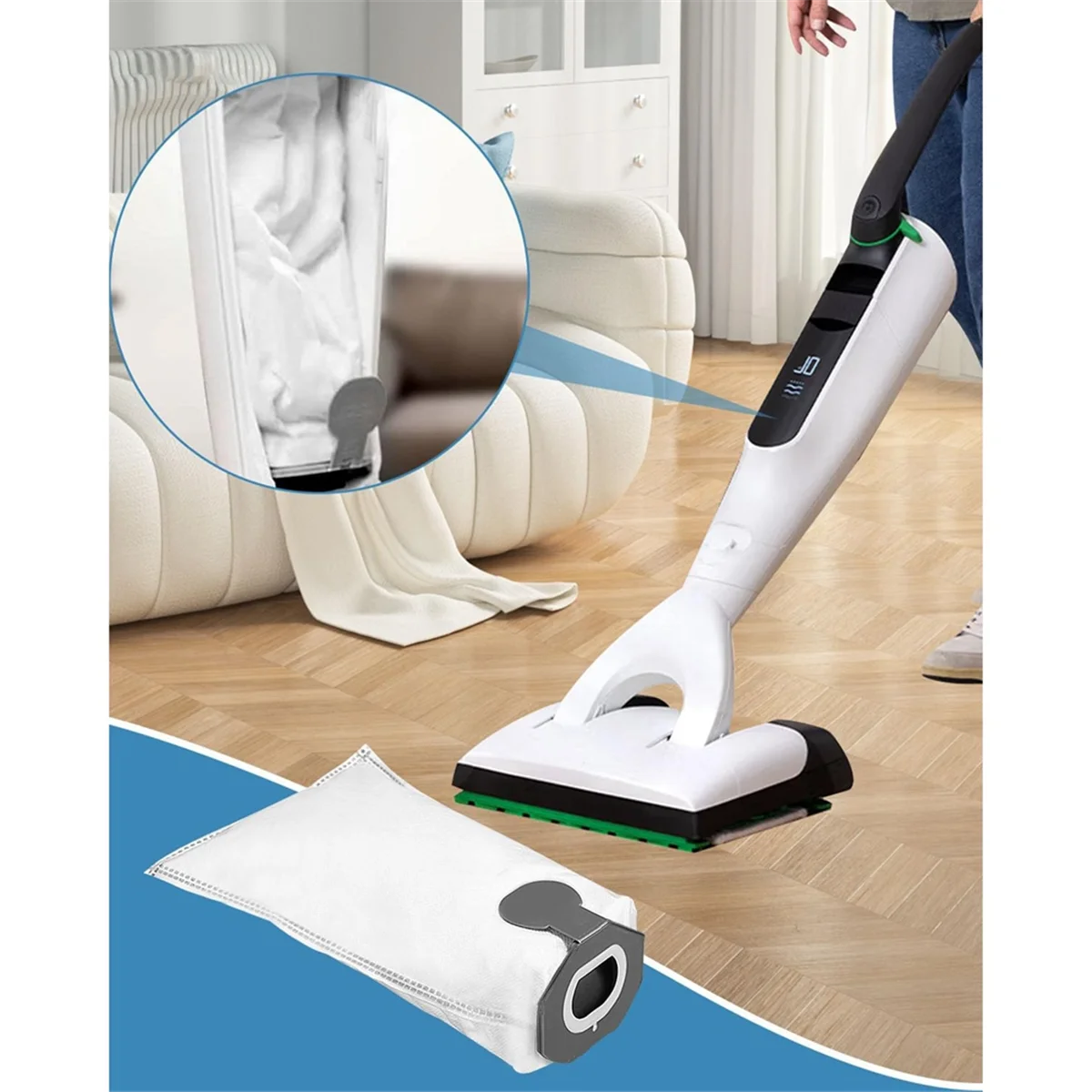 أكياس المكنسة الكهربائية لـ Vorwerk Kobold VK7، VK7S، FP7، FP7S مع 3 قطع غيار لمرشحات حماية المحرك