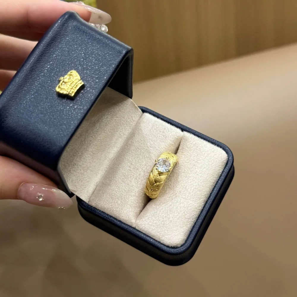 New Luxury Shining Gold Wrapped Serpentine Ring for Women's Party Banquet Fashion Personalized Accessories Best Friend Gift