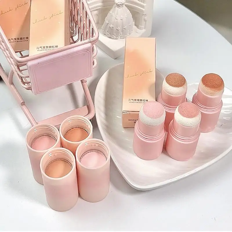 Powder Blusher Stick 2.8g Moisturizing Face Blush Cheek Blush Face Enhancing Makeup Color Matte Blush rouge for Cheeks