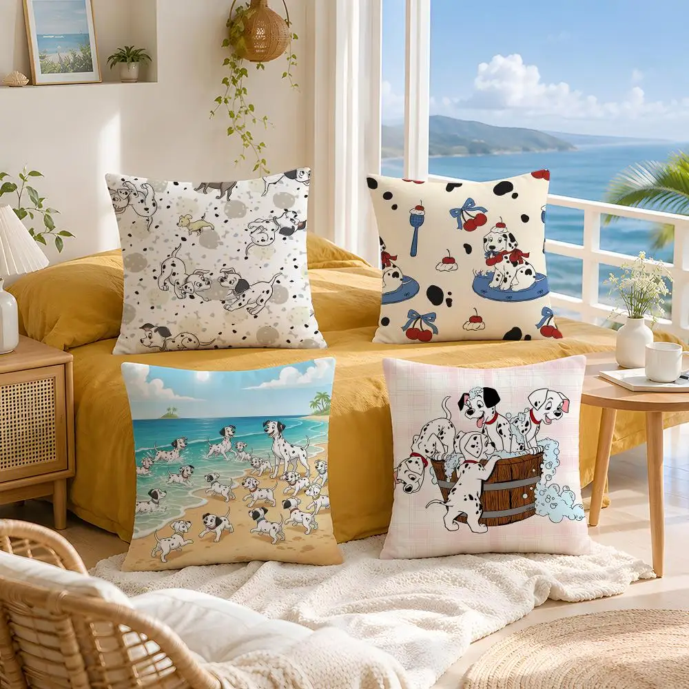 Character Dalmatians Cushion Cover Throw Pillow Short Plush Fresh Natural Cushion for Living Room Sofa Ornament Present Gift