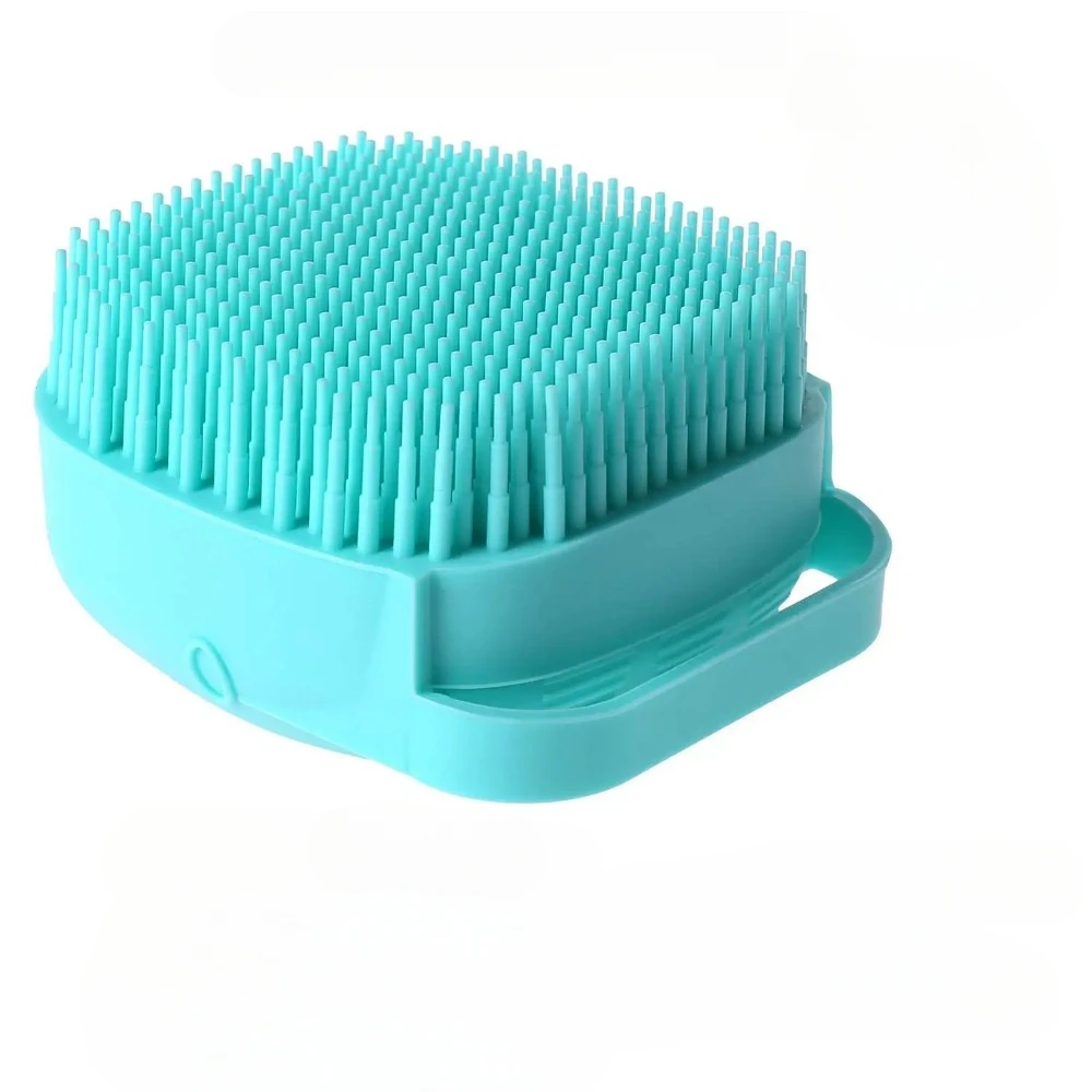 2pcs Pet massage brush, cat comb, beauty scrub brush, shower short hair soft silicone rubber brush