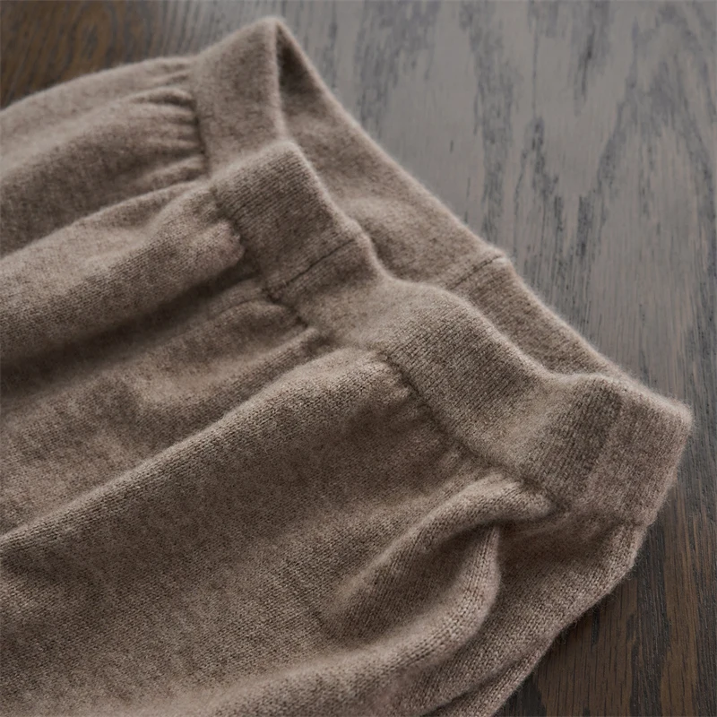 ZYCZCXX High-Quality Cashmere Leggings Women's Autumn/Winter Solid Color Knitted Leggings Women's Clothes Warm Women's Leggings