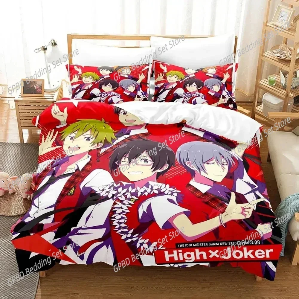 

Luxury New 3D Print Anime Idolmaster SideM Bedding Set Duvet Cover Bed Set Quilt Cover Pillowcase Comforter king Queen