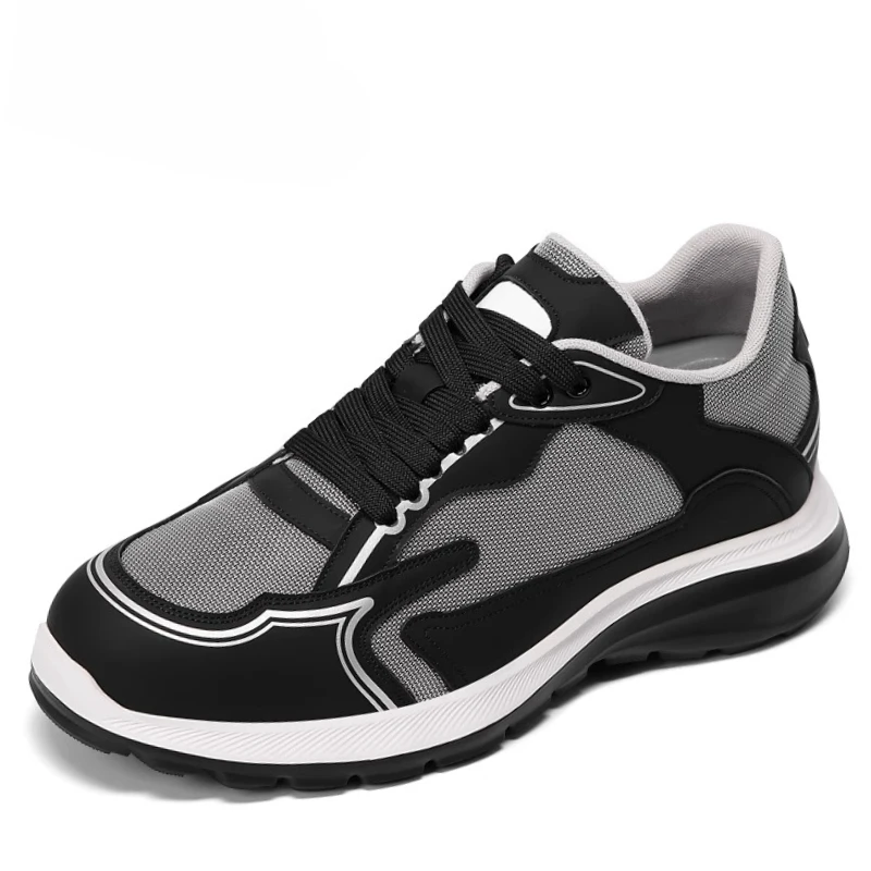 Height-increasing Shoes for Men's Increase 7cm Fashionable Casual Sports Shoes Lightweight Comfortable Invisible Elevated Design