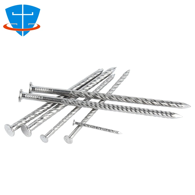 0.5" 0.8" 1" 1.2" 1.5" 2" 2.5" 3" 3.5" 4" Pulgada A2-70 304 Acero Inoxidable Cabeza Plana Clavo de Acero Carpintería Ladrillo Cemento Pared 3