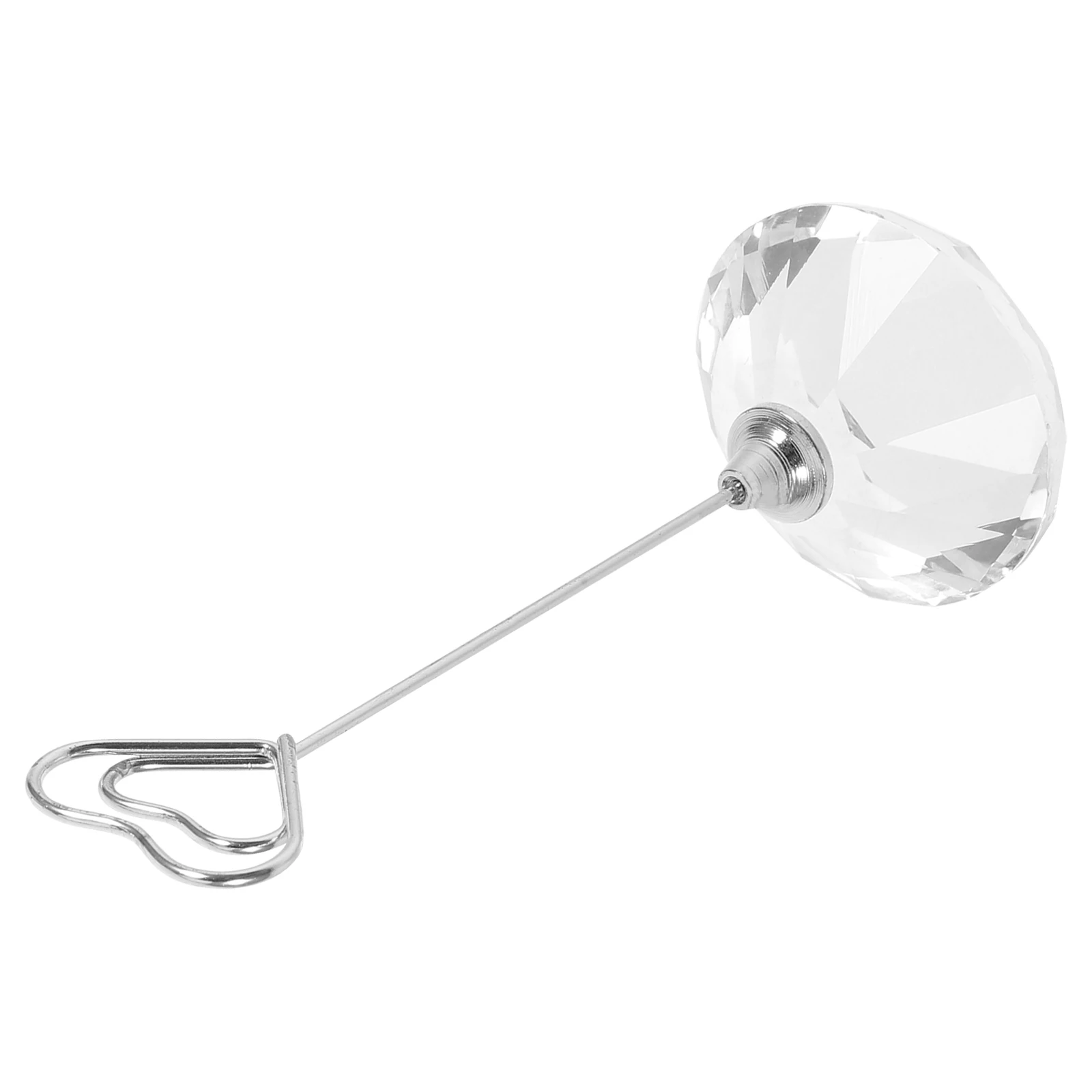 Photo Folder Cute Memo Clip Holder Decorative Table Number Stand Crystal Paperweight Place Card