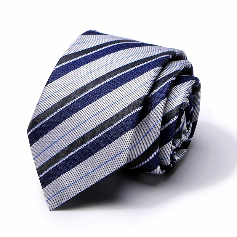 Fashion brand Designer 8CM Tie Men's Solid Color stripes Upscale Business Wedding party shirt Tie Suit accessories