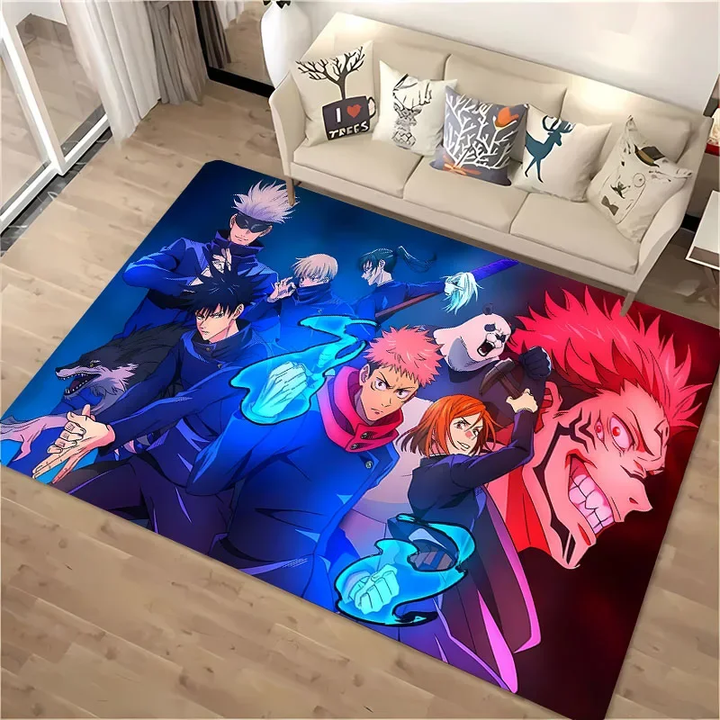 3D Jujutsu Kaisen Anime Cartoon Itadori Yuji Carpet Rug for Bedroom Living Room Home Sofa Decora,Game Large Decor Floor Mat Gift