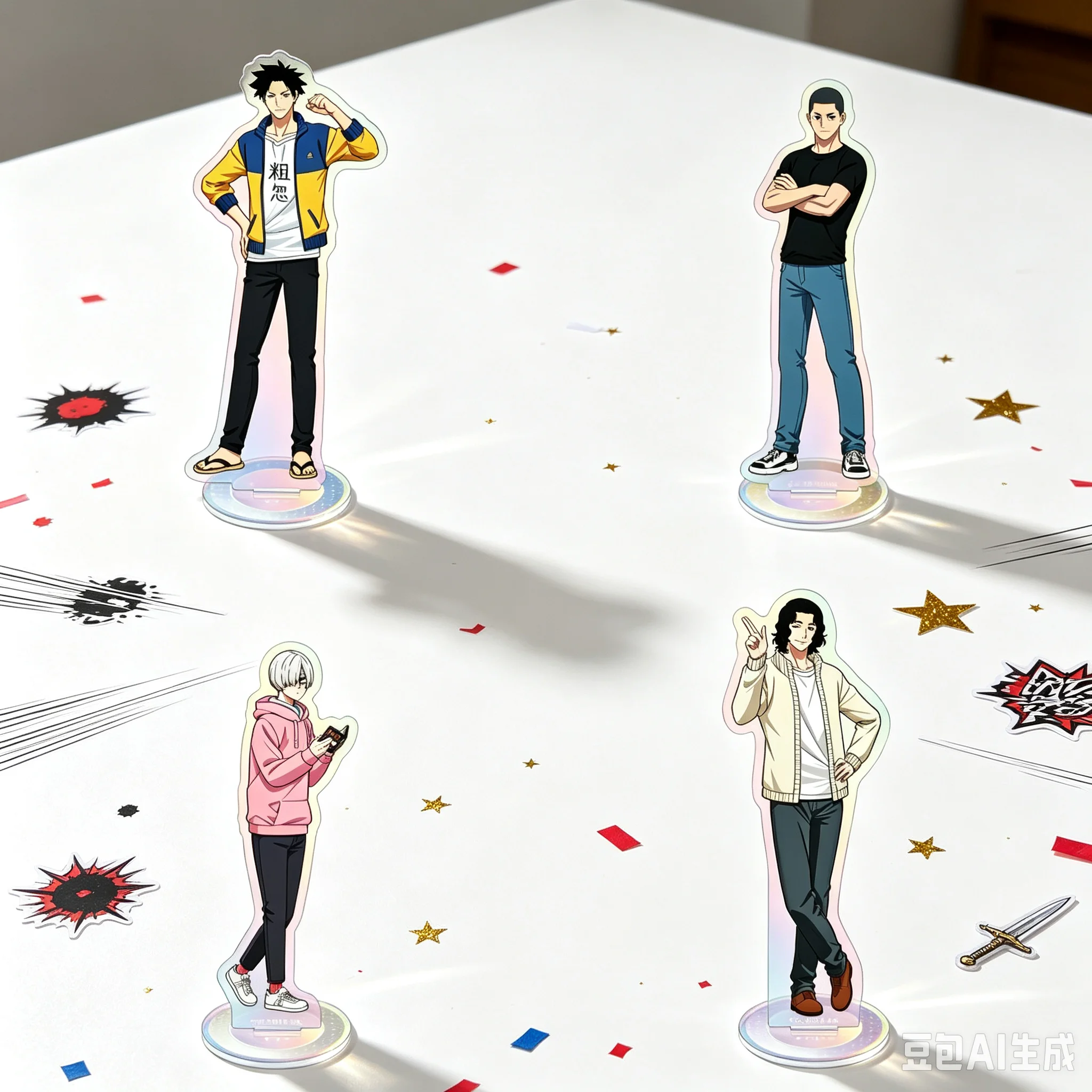 High Definition Images Anime AkaneBanashi Acrylic Stand Model Bookshelf Decoration Lovely Products Bookshelf Decoration Keychain