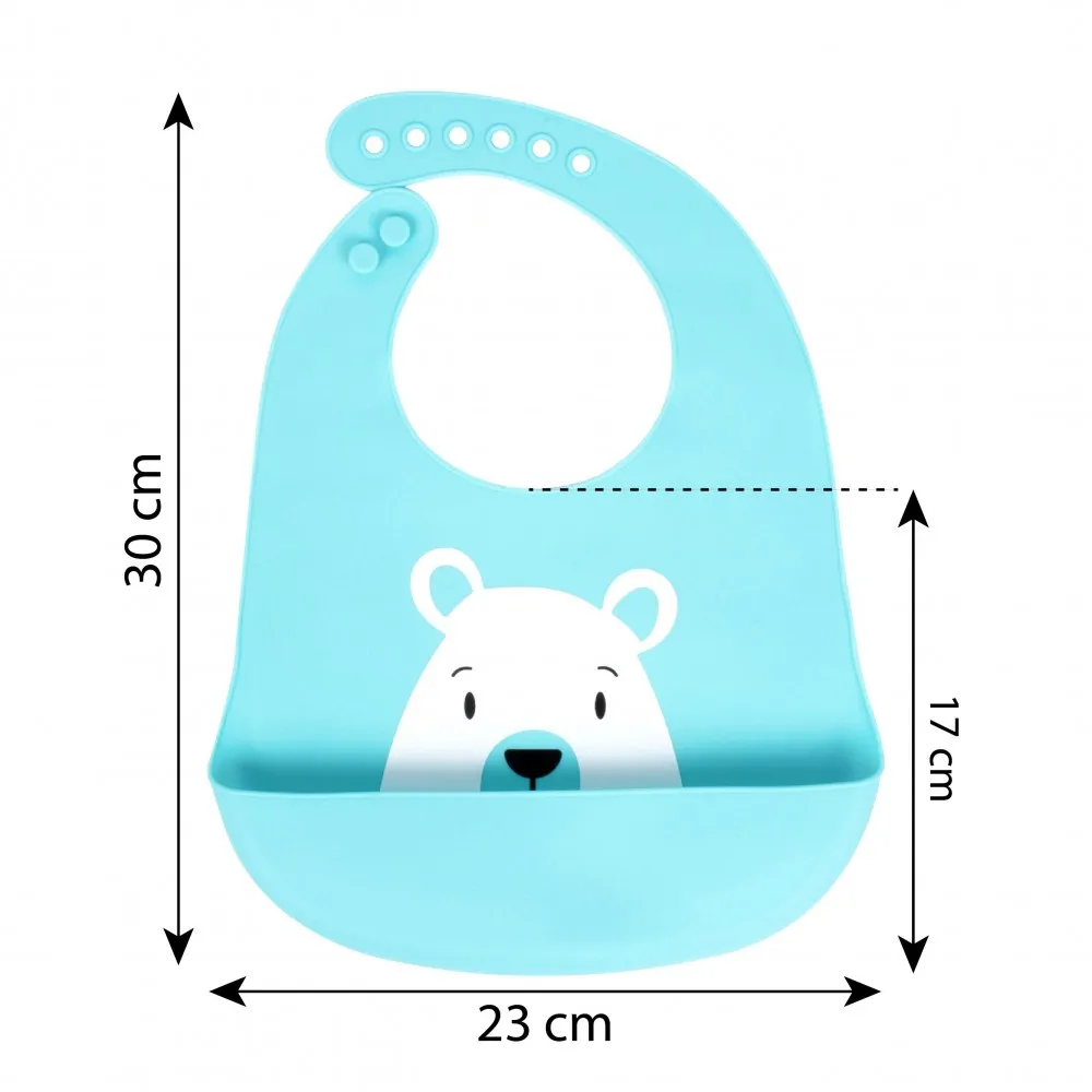 GREEN COLOR SILICONE BIB