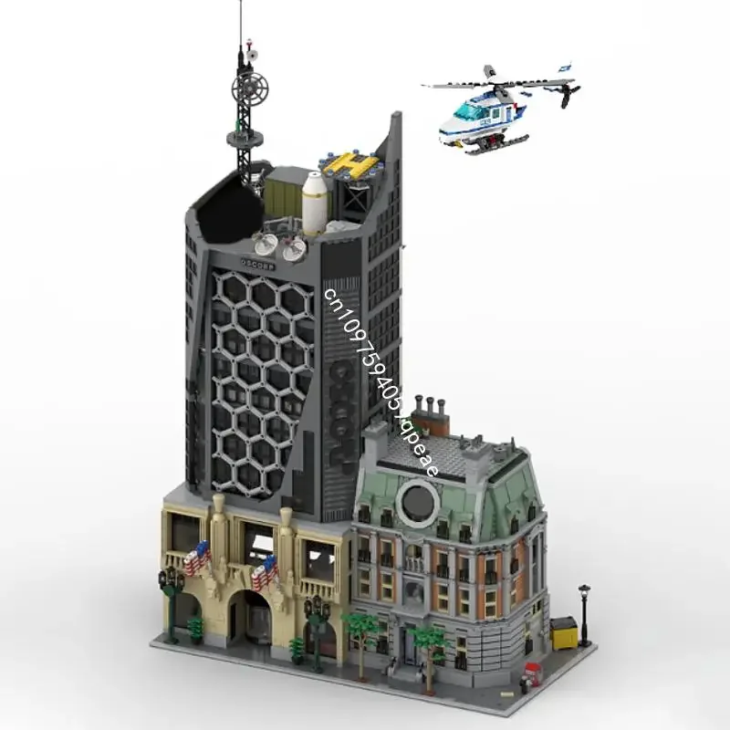 

New 5595Pcs Hot Famous Spider Hero Movie Moc Oscorp Tower Model Custom Puzzle Diy Creative Ideas Kids Toys Birthday Gifts