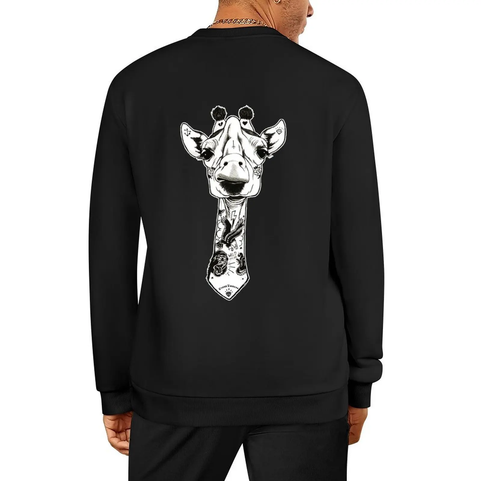 

Tattooed Giraffe Pullover men's clothes aesthetic clothing men's clothing autumn jacket men new hoodies and sweatshirts