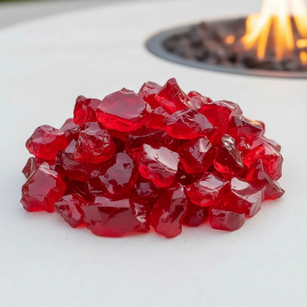 

Красная костра для костра, высокая температура для пропана или природного газа, 10 фунтов — очистка, без ясеня