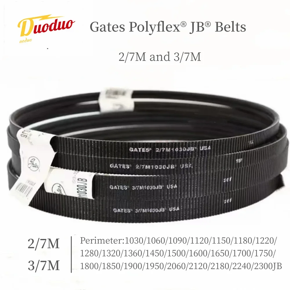 

Gates Polyflex® JB® Belts 2/7M and 3/7M 1030JB 1060JB 1090JB 1120JB 1150JB 1180JB 1220JB 1280~2300JB Transmission Triangle Belt