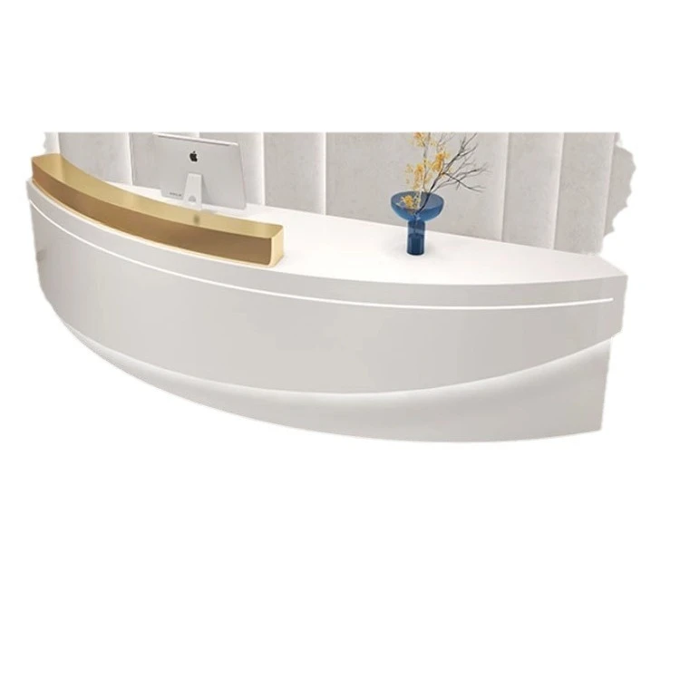 Bar counter light luxury stainless steel checkout page dance studio reception desk company front desk