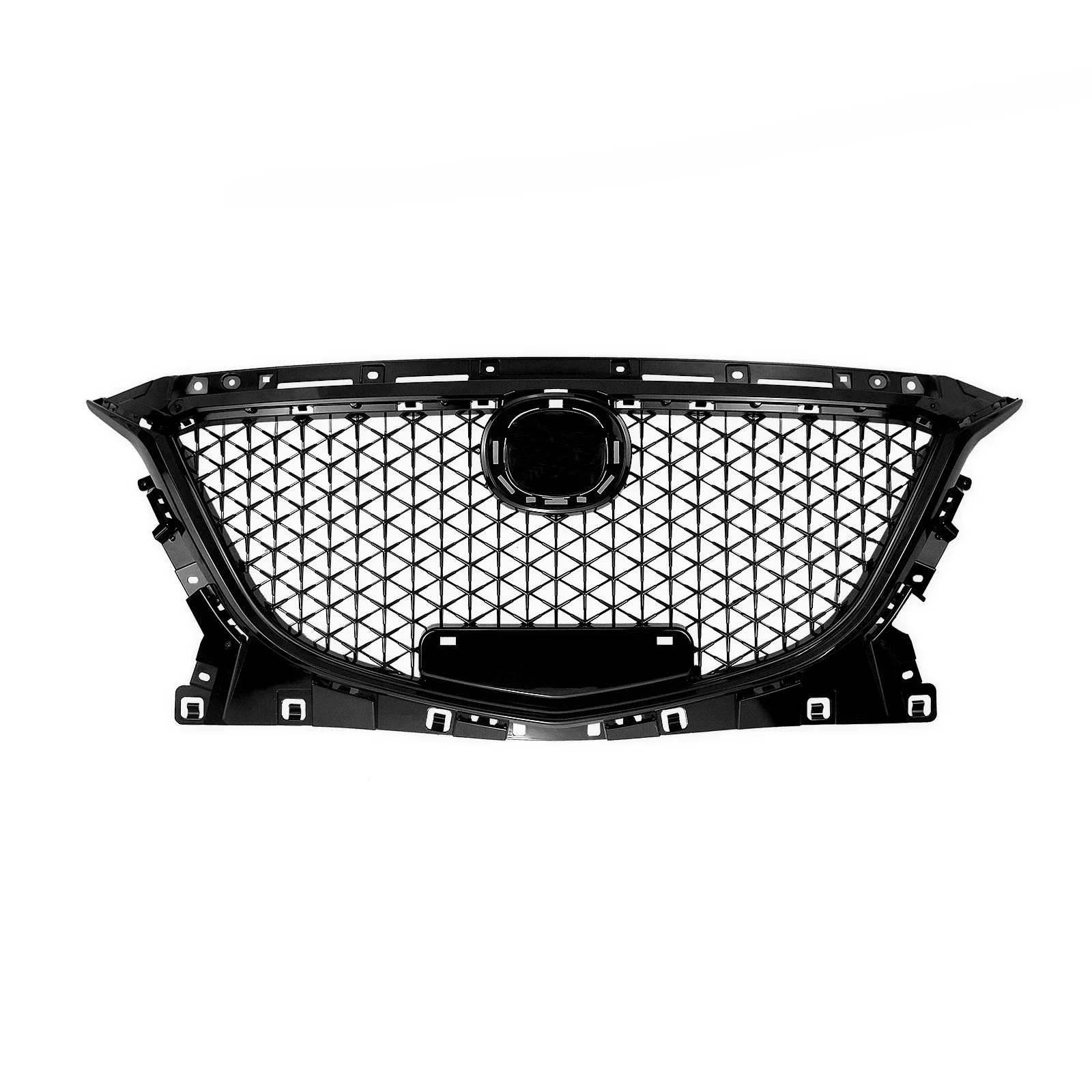 For Mazda 3 Axela 2014-2016 Car Front Grille Racing Grill Upper Bumper Hood Mesh Grid Auto Accessories Honeycomb Style Auto Part