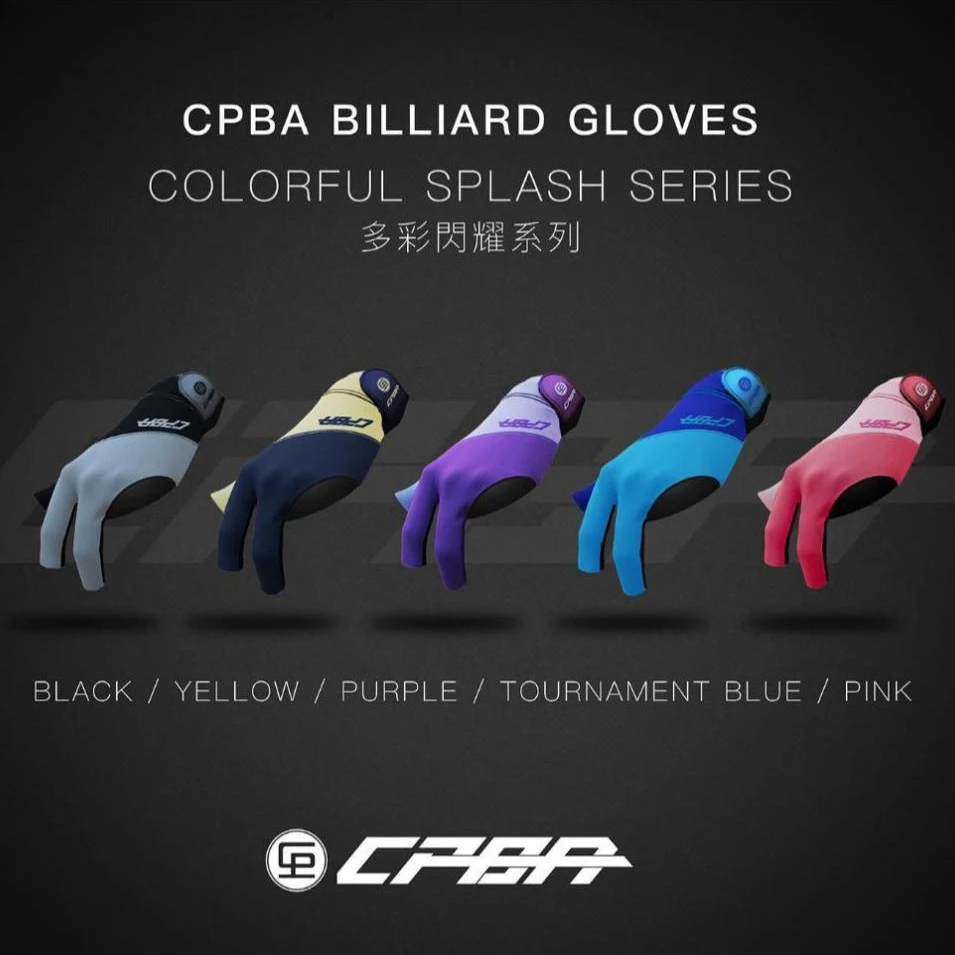

CPBA Colorful Splash бильярдные перчатки без пальцев высококачественные бильярдные перчатки перчатки с тремя пальцами для бильярда с полными пальцами