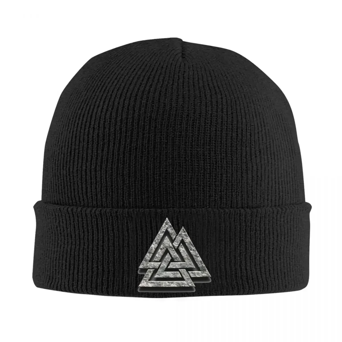 Valhalla Bonnet Hats The Valknut Beanie Hats Custom Skullies Beanies Winter Trendy Men Women Unisex Kpop Elastic Cap