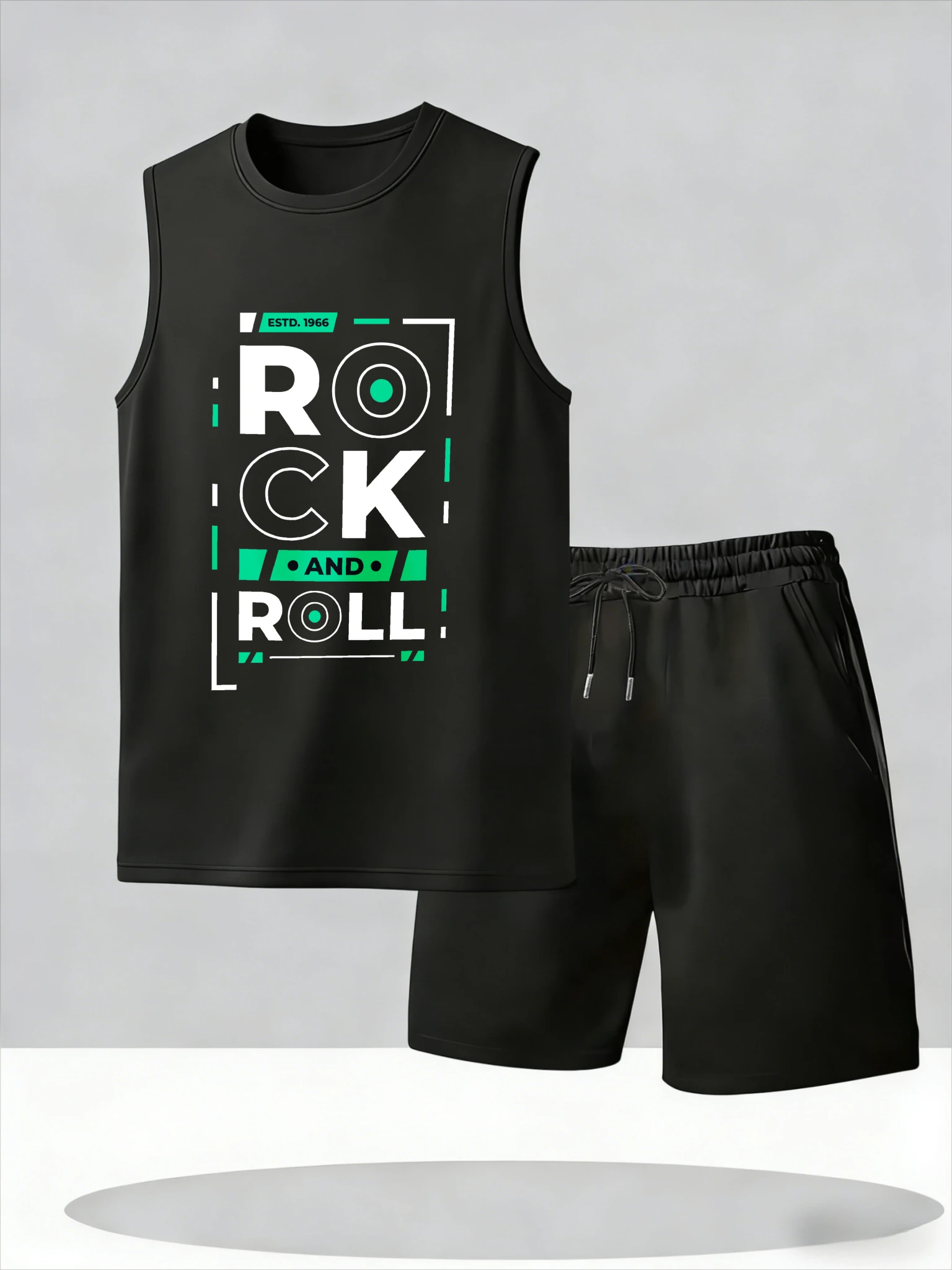 

Men's Tank Top Sets 2026 Summer Thin Quick Dry sports Breathable crewneck seaside clothing set sports suits oversize beach