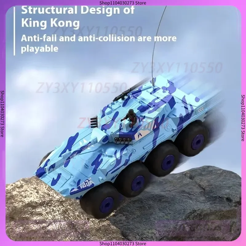 Réservoir télécommandé RC pour adultes – Véhicule blindé anfibieux avec modèle de jouet d'accélération proportionnelle complète