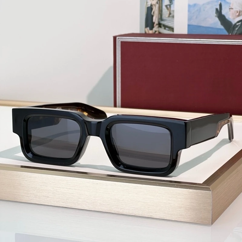 Thick Acetate ASCARI Rectangle Sunglasses Popular Women Sunglasses Luxury Vintage Retro Outdoor Men Bussinese Eyewear Shades