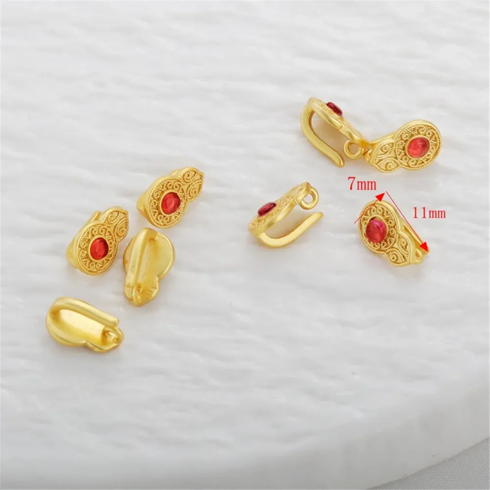 

1 шт., 18-каратное матовое золото, циркон, тыква, безопасная пряжка, кулон, пряжка, пряжка с крючком, ювелирные изделия своими руками, очаровательная пряжка-цепочка