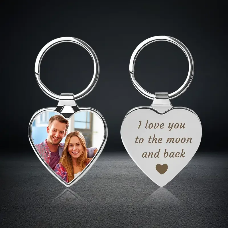 Custom Photo Keychain - Personalised Stainless Steel Keepsake Gift, Suitable for Birthdays, Anniversaries and Everyday Memories