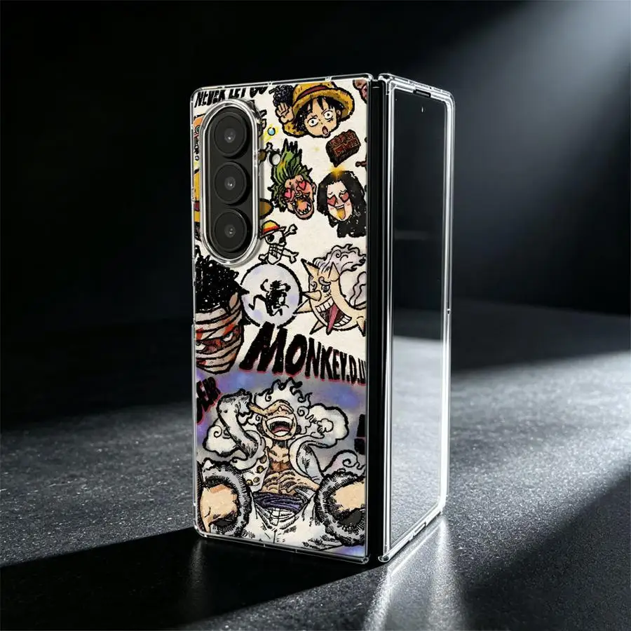 Case for Samsung Galaxy Z Fold 8 Ultra ZFold7 ZFold4 ZFold6 ZFold5 Z Fold 7 6 5 4 3 ZFold3 Phone Funda Cartoon O-One P-iece