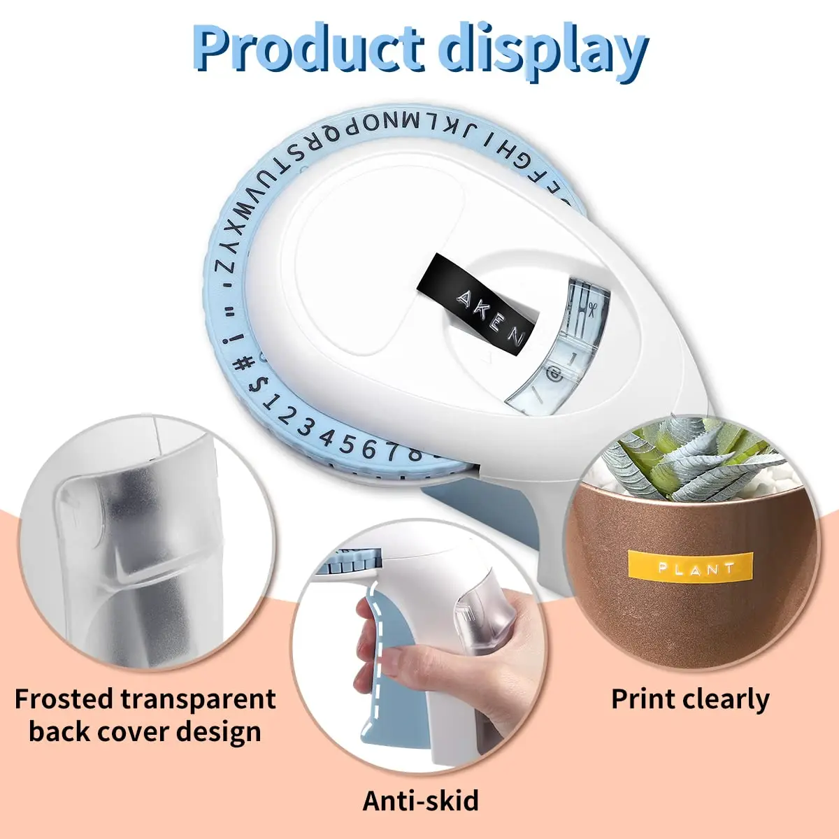 Aken Embossing Label Maker Machine with Tape, Omega S Embossed Labeler, A Protable Handheld Label Printer with 3D Embossing Tape