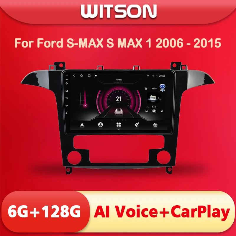 WITSON Auto Multimedia GPS Map AI Voice Carplay Car Radio Android For Ford S-MAX S MAX 1 2006 - 2015