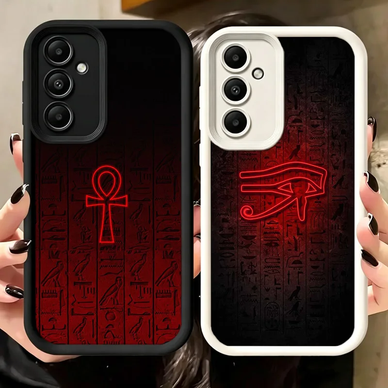 Egyptian Protection Amulet Phone Case For Samsung A54 A53 A52S A14 A13 A12 A23 A33 A34 A04S A03S A02 Galaxy A22 A24 A32 A73 A72