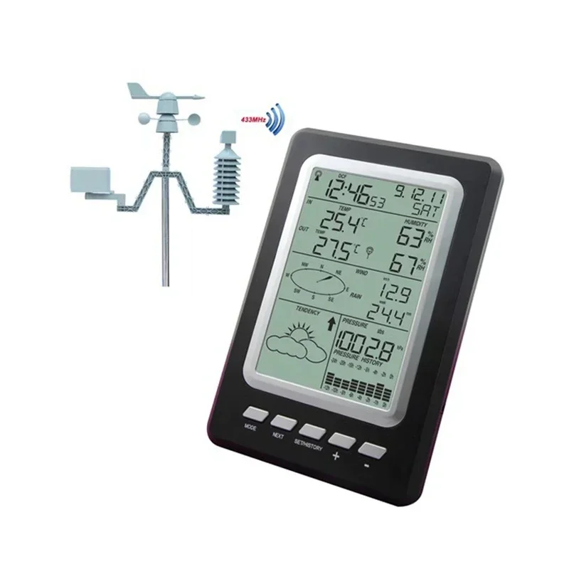 WS1030 Home Weather Meter Wireless Weather Forecast Machine Wireless Thermohygrometer Professional Solar Weather Station