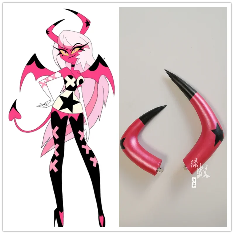 

Новый головной убор Hazbin Cosplay Hotel Helluva Boss Verosika Mayday, рога для косплея, заколка для волос, аниме заколка для волос, Хэллоуин, карнавал