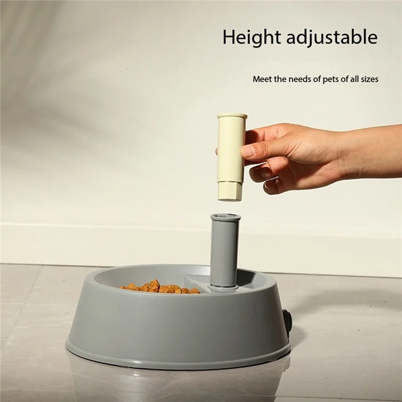 ABGG-القط الكلب وعاء شُرب موزع مياه الارتفاع قابل للتعديل نافورة ماء للحيوانات الأليفة معلقة لعق لا مبلل الفم والذقن