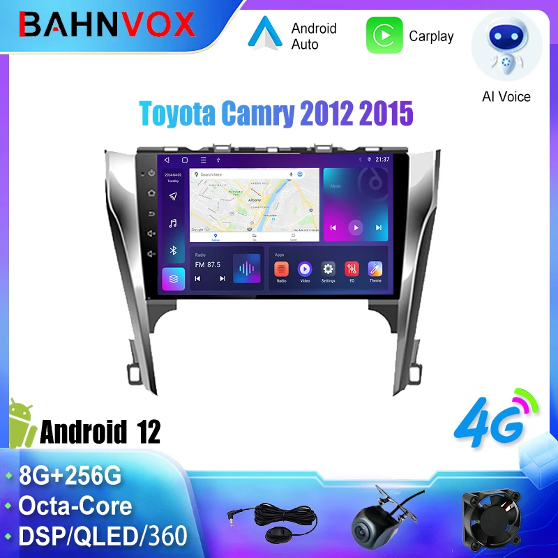 Android Car Radio GPS Navigation Multimedia Video Player for Toyota Camry 2012 2015 Stereo Tape Recorder Screen Head Unit 4G