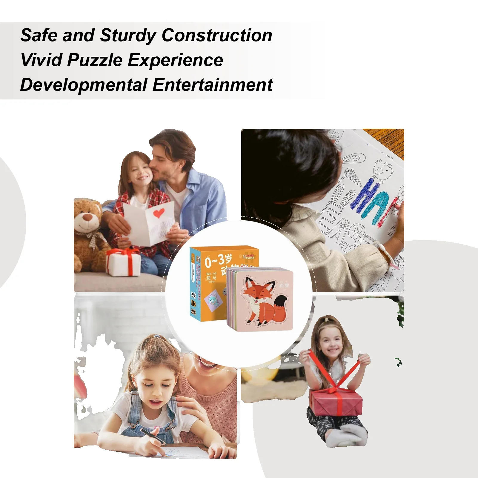 ألغاز الصور المقطوعة للأطفال على شكل فاكهة لعبة تفاعلية بين الوالدين والطفل للأطفال والبنات والأطفال أثناء السفر ورحلات العمل والمدرسة المنزلية #1